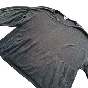 Pure Jill‎ Kimono Women M Cotton Cashmere Knit Black Oversized Lagenlook Top